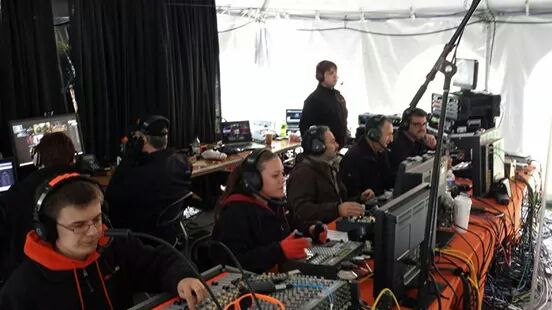 Robotek crew at the broadcast switcher
